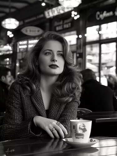 a la table du café