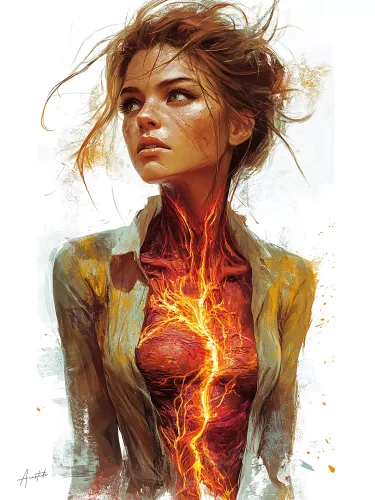 on fire